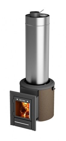 Дровяная печь-каменка TMF Скоропарка III Inox Люмина Б черная бронза в Кирове